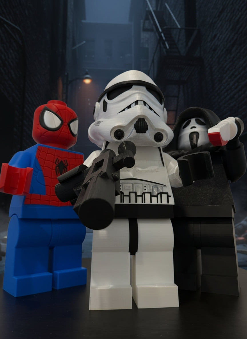 Lego Brick Style Figurine - Custom Themed ~45cm Tall